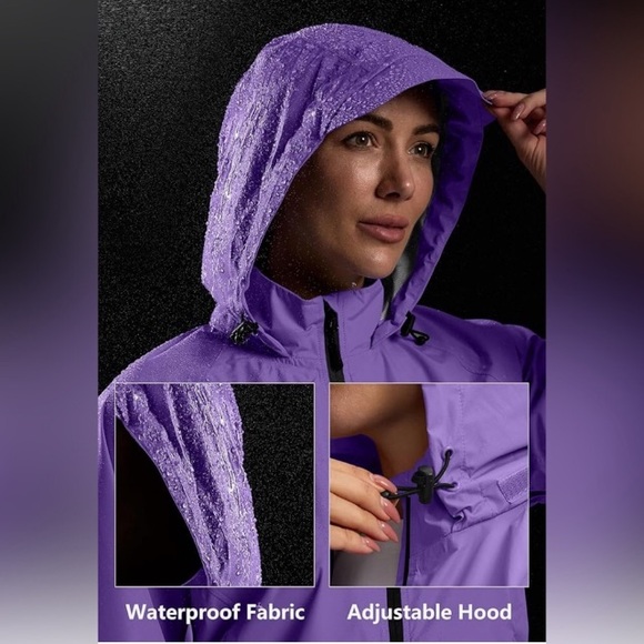 Bikewa Rain Jacket NEW Waterproof Blue Women’s Size L Cycling Outdoor Hiking - Picture 5 of 16